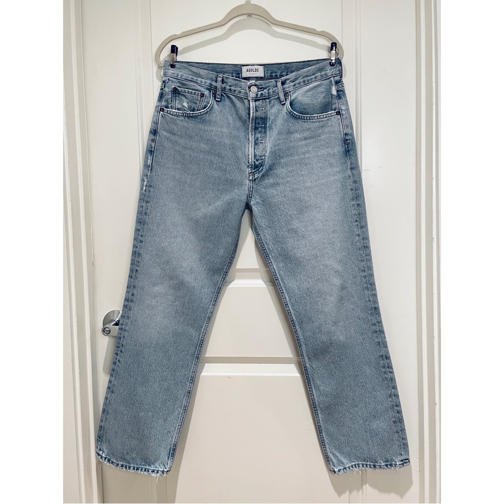 AGOLDE Ripley Cotton High-Rise Straight Jeans in Riptide - Picture 4 of 9
